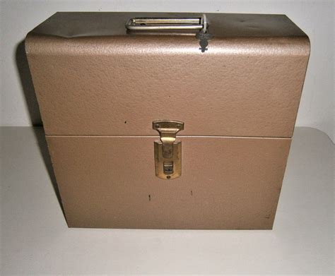 Vintage Amberg File & Index Co. Amfile Metal File Box 1950s